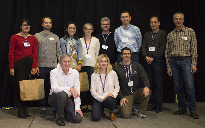Group photo of prize winners and representatives of Madrona Venture Group
