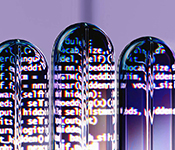 An artist’s illustration of artificial intelligence depicting language models which generate text.