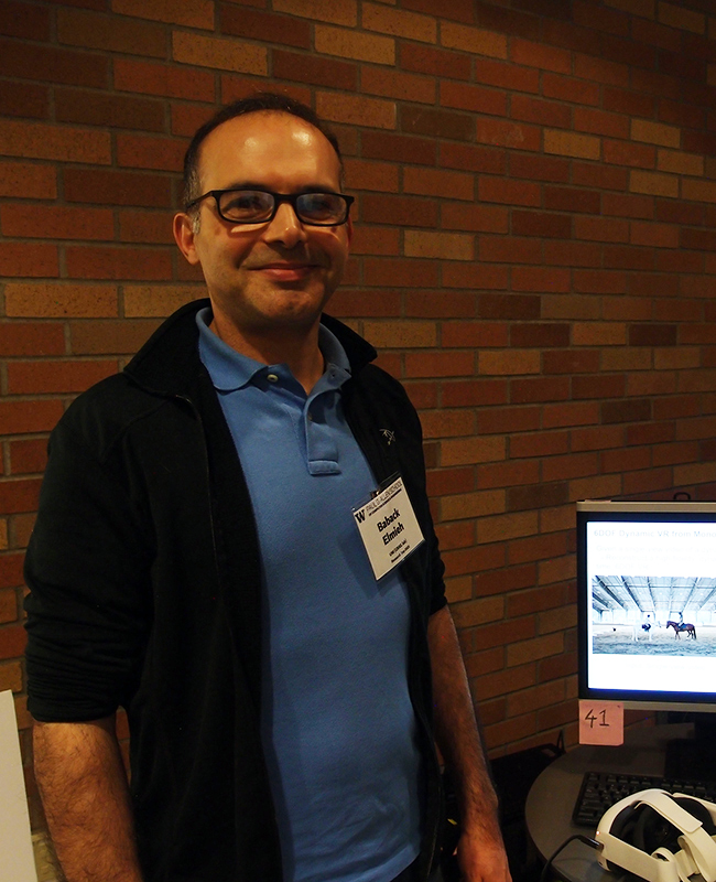 Baback Elmieh showcasing his project at the 2025 Research Day.